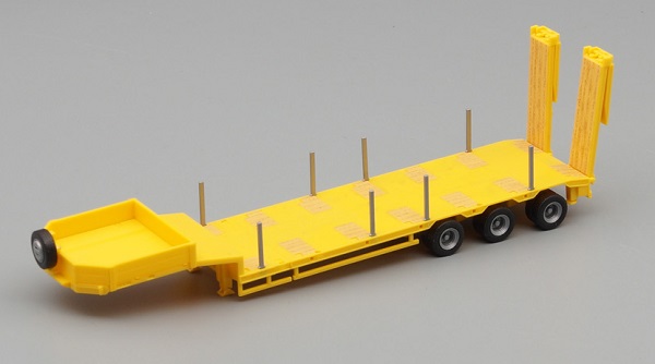 goldhofer low boy trailer 3-axle with assembled chutes, traffic yellow 076371-002-X1 Модель 1:87