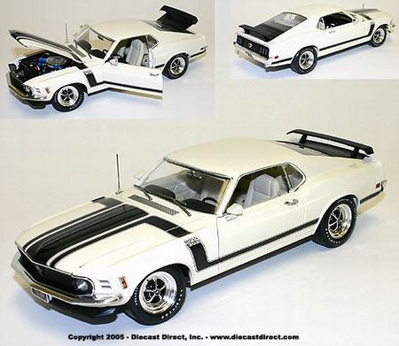 Модель 1:18 Ford Mustang Bos 302 - wimbledon white