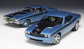 Модель 1:18 Dodge Challenger Classic - Concept Two Pack - bright blue met