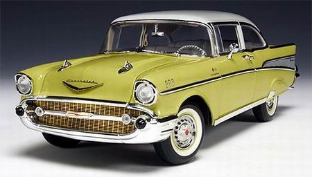 Модель 1:18 Chevrolet Bel Air - Coronado in Yellow and India Ivory, fuel injected