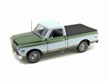 chevrolet cheyenne fleetside pickup - dark olive/white H61-50815 Модель 1:18