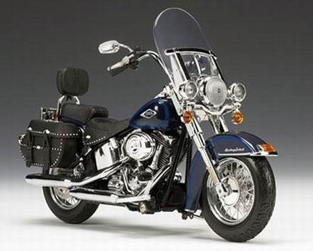 harley-davidson heritage motorcycle - dark blue pearl H61-81072 Модель 1:12