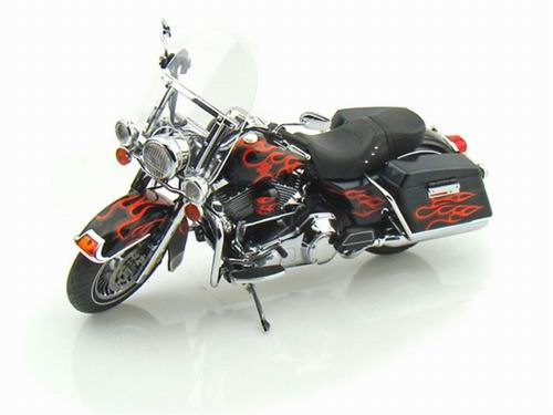 Модель 1:12 Harley-Davidson FLHR Road King - Black with Edge Flames