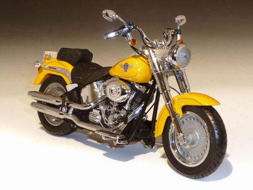 Модель 1:12 Harley-Davidson FLSTF Fat Boy - Chrome Yellow