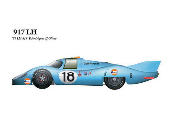Модель 1:43 Porsche 917LH Le Mans 1971 №18 «Gulf» (KIT)