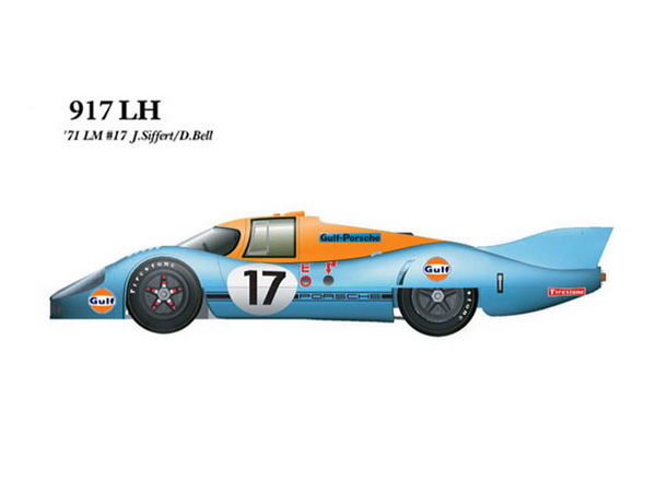 Модель 1:43 Porsche 917LH Le Mans 1971 №17 «Gulf» (J.Siffert - D.Bell) (KIT)