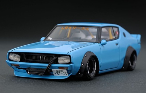 Модель 1:43 Nissan Skyline 2000 GT-R (KPGC110) Tuned Version LB Works Kenmary - blue