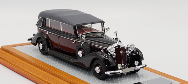 horch 951 pullman cabriolet 1938 original car black/burgundy close (l.e.50pcs) IL143 Модель 1:43
