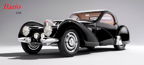 Модель 1:18 Bugatti T57SC Atalante Ch.№57523 Original & Current Car - black (L.E.30pcs)
