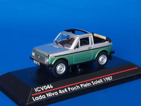 lada «niva» 4x4 poch plein soleil - silver/green ICV046 Модель 1:43
