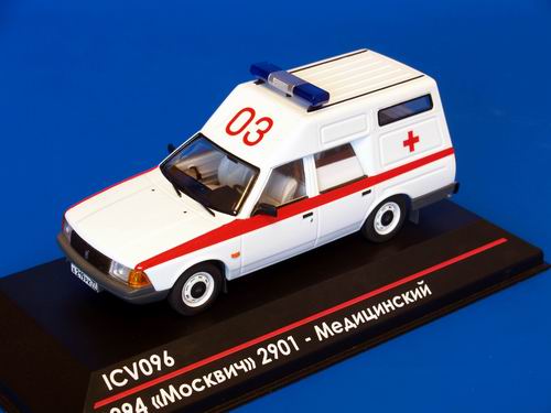 Модель 1:43 «Москвич» 2901 - Медицинский