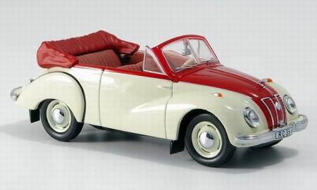 Модель 1:43 IFA F9 Cabrio - white/red