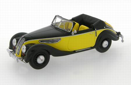 emw 327 cabrio - black and light yellow IST036 Модель 1:43