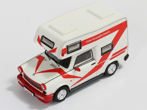 Модель 1:43 Trabant 601 «Wohnmobil» - white/red (кемпер)