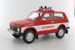 Модель 1:18 2121 4X4 «Feuerwehr» (пожарный) - red/white