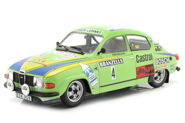 saab 96 v4 #4 "saab scania team" eklund/cederberg winner rally sweden 1976 18RMC085A Модель 1:18