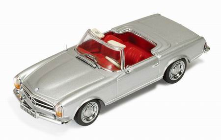 mercedes-benz 230 sl (w113) roadster - silver/red interiors CLC183 Модель 1:43