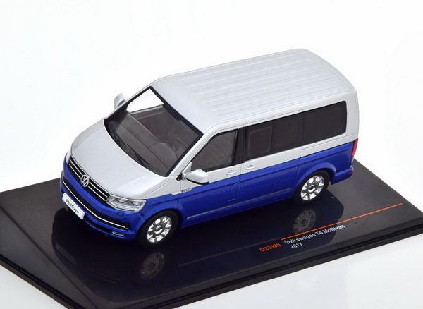 Модель 1:43 Volkswagen T6 Multivan - silver met/blue