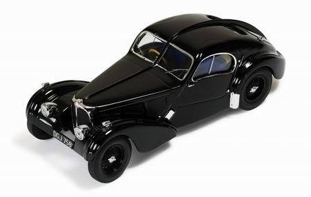 Модель 1:43 Bugatti T57S Atlantic Coupe - black (blue interiors)