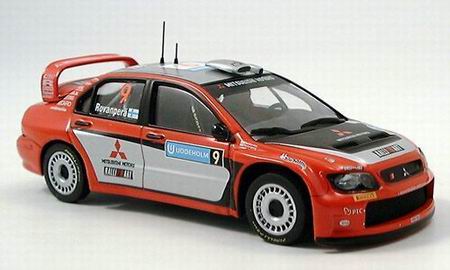 Модель 1:43 Mitsubishi Lancer WRC №9 Rally Sweden (Harri Rovanpera - Risto Pietilainen)