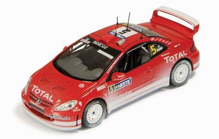 Модель 1:43 Peugeot 307 WRC №5 Winner Rally Finland (Marcus Gronholm - Timo Rautiainen) с эффектом грязи