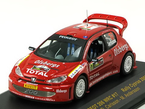 Модель 1:43 Peugeot 206 WRC №17, Rally Cyprus 2005 Carlsson/Andersson