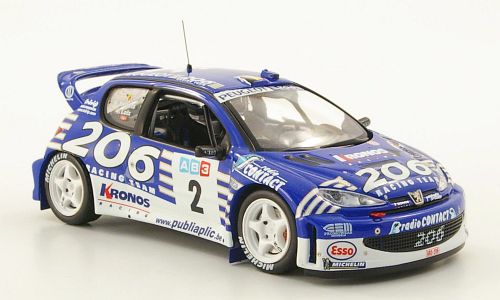 Модель 1:43 Peugeot 206 WRC №2 Winner Rally Condroz (Freddy Loix - Sven Smeets)
