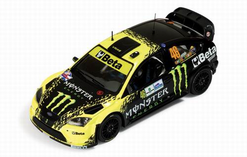 Модель 1:43 Ford Focus RS07 WRC №46 «Monster» 2nd Monza Rally (Valentino Rossi - Carlo Cassina)