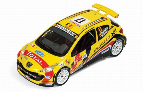 peugeot 207 s2000 №17 3rd ypres rally (thierry neuville - nicolas gilsoul) RAM437 Модель 1:43