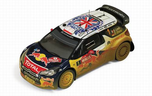 Модель 1:43 Citroen DS3 WRC №1 Wales Rally GB World Champion (в грязи) (Sebastian Loeb - Daniel Elena)