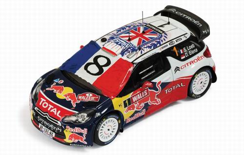 Модель 1:43 Citroen DS3 WRC №1 Wales Rally GB World Champion (French flag) (Sebastian Loeb - Daniel Elena)