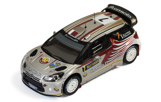 Модель 1:43 Citroen DS3 WRC №7 Rally Sweden (Nasser Al-Attiyah - Giovanni Bernacchini)