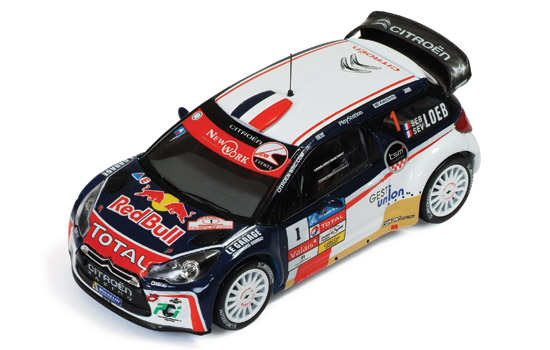 Модель 1:43 Citroen DS3 WRC №1 Winner Rally Chablais (Sebastian Loeb - Severine Loeb)