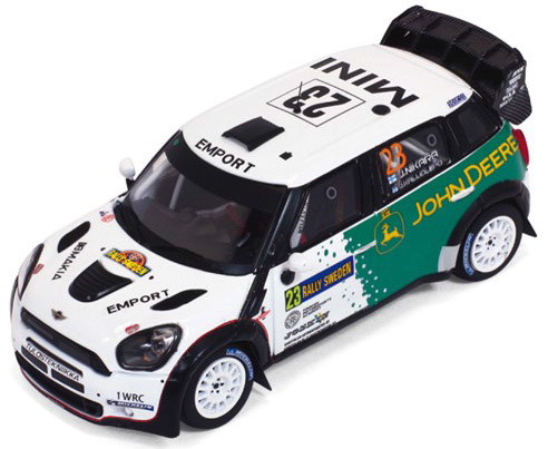 mini john cooper works wrc №23 rally sweden (j.nikara - j.kalliolepo) RAM547 Модель 1:43