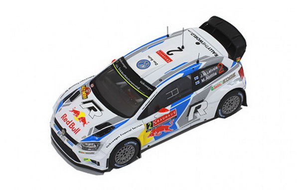 Модель 1:43 Volkswagen Polo R WRC №2 Winner Sweden Rally (Jari-Matti Latvala - Miikka Anttila)