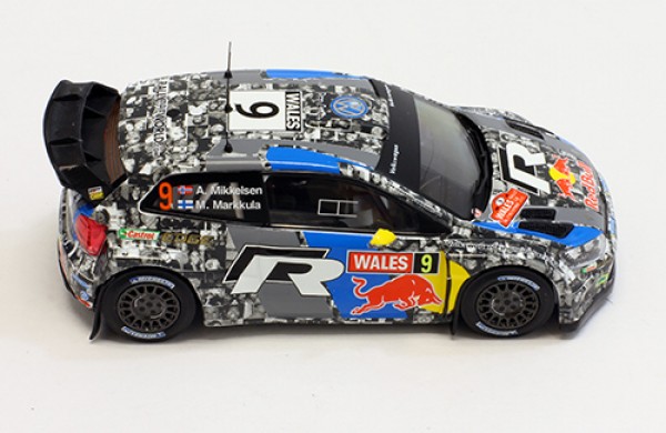 Модель 1:43 Volkswagen Polo R WRC №9 Wales Rally (Andreas Mikkelsen - Mikko Markkula)