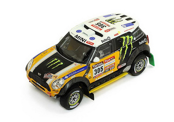 Модель 1:43 Mini ALL 4 Racing №305 2nd Dakar (Joan Roma - Michel P?rin)