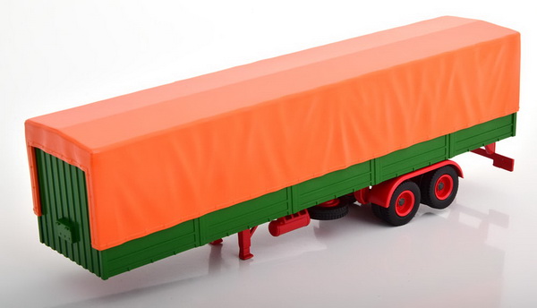 Модель 1:43 п/прицеп с тентом - green/orange