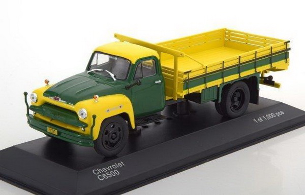chevrolet c 6500 (бортовой грузовик) 1958 yellow/dark green WB279 Модель 1:43