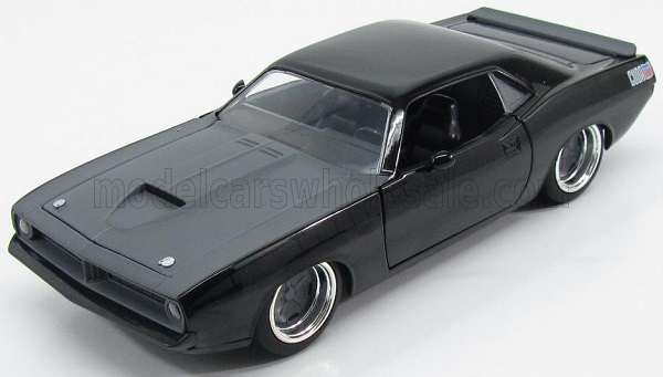 Модель 1:24 PLYMOUTH Letty's Barracuda 440 Coupe (1969) - Fast & Furious 7 - (2015), Black Grey