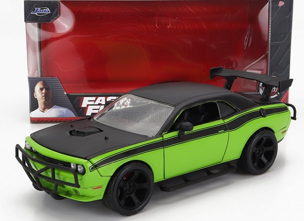 Модель 1:24 DODGE Letty's Challenger Srt8 Off Road 2008 - Fast & Furious 7, Green Matt Black