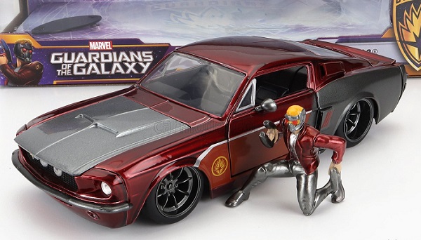 ford - mustang gt500 shelby 1967 with star-lord figure marvel guardians of the galaxy 2532255019-3291 Модель 1:24