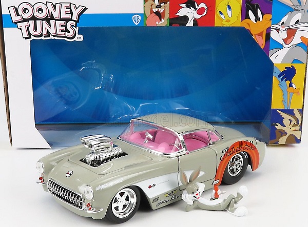 CHEVROLET Corvette 1967 - Bugs Bunny Looney Tunes, Grey White 253255041-32390 Модель 1:24