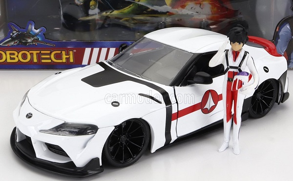 TOYOTA Supra With Rick Hunter Figure Robotech 2020, White Red