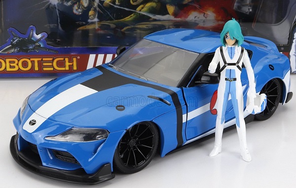 TOYOTA Supra With Max Sterling Figure Robotech 2020, Light Blue White