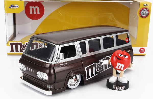 Модель 1:24 FORD Econoline Minibus With M&m's Figure (1965), Brown