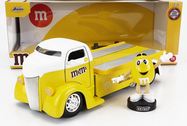 Ford - Coe Flatbed With M&M's Figure 1947 Yellow White
