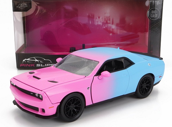Модель 1:24 DODGE Challenger Srt Hellcat Coupe Custom (2015), Pink Light Blue