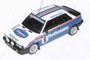 renault 11 turbo gr.a «rothmans» - barum rally pre-painted kit JPS313 Модель 1:43