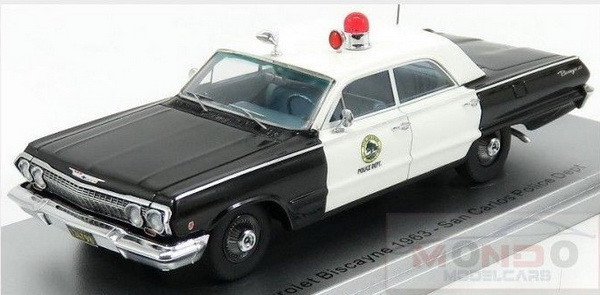 Модель 1:43 Chevrolet Biscayne San Carlos Police Department - black/white (L.E.250pcs)